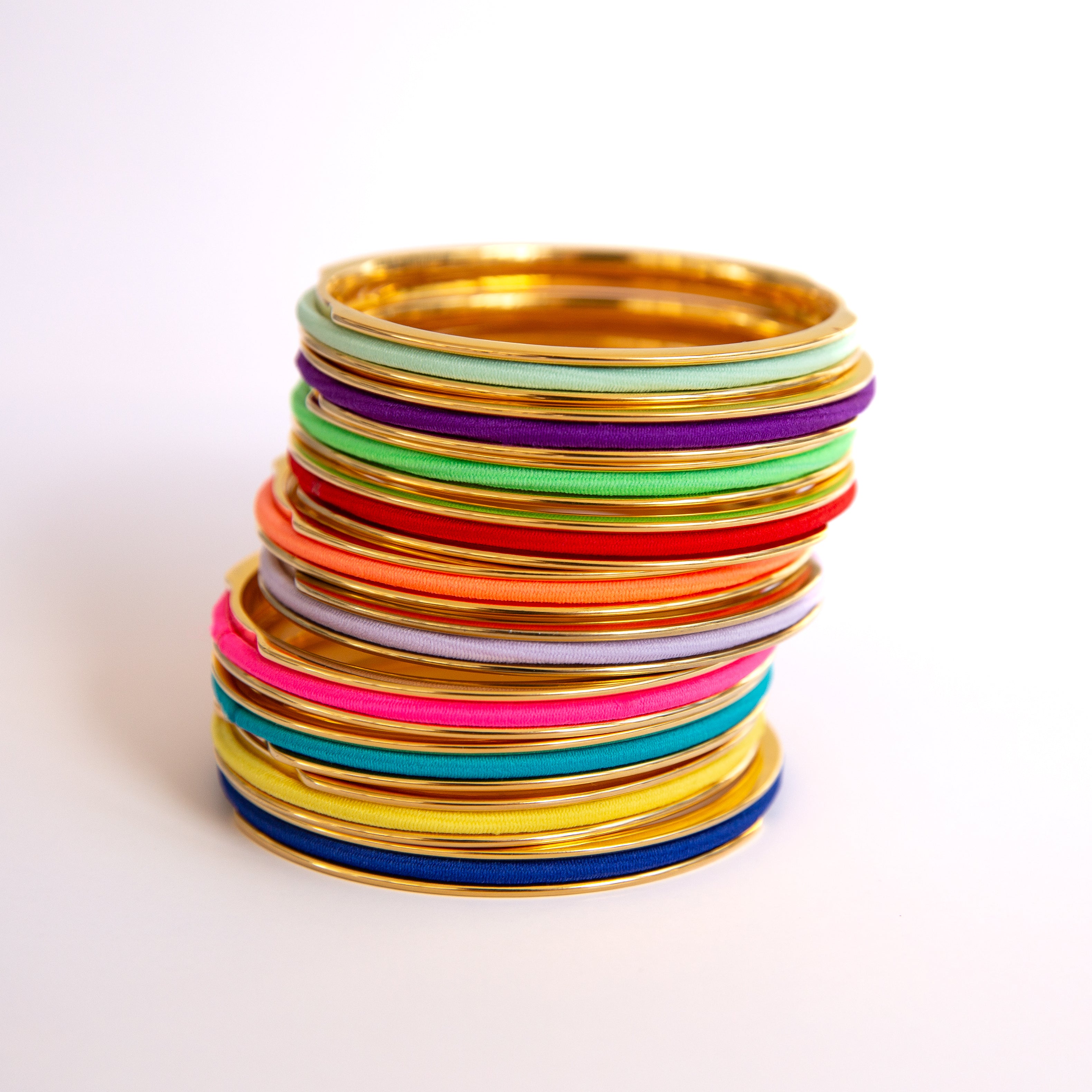 Gypsea Loop hair tie bangles with coloured hair ties