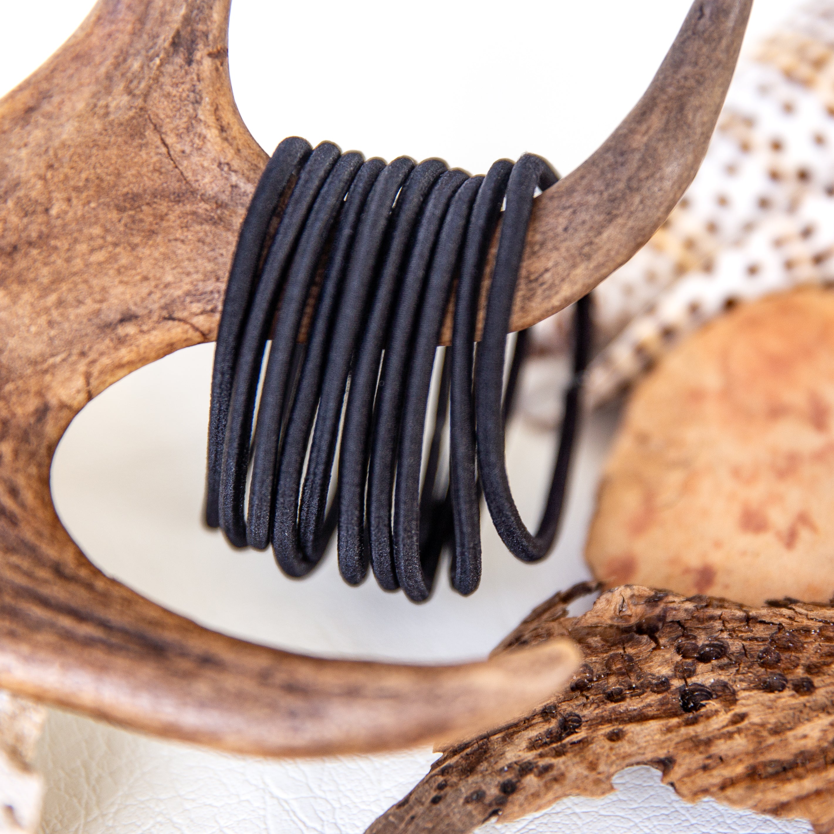 Black Gypsea Hair Ties for gypsea loop hair tie bangle