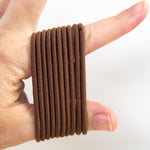 brown Brunette 10 pack of hair elastics for Gypsea Loop hair Tie Bangle 