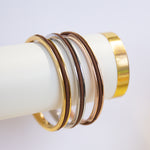 brown hair ties in a 3 stack of gypsea loop bangles, for brunette hair colour 10 pack