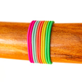 Fluorescent hair elastic for gypsea loop hair tie bangle