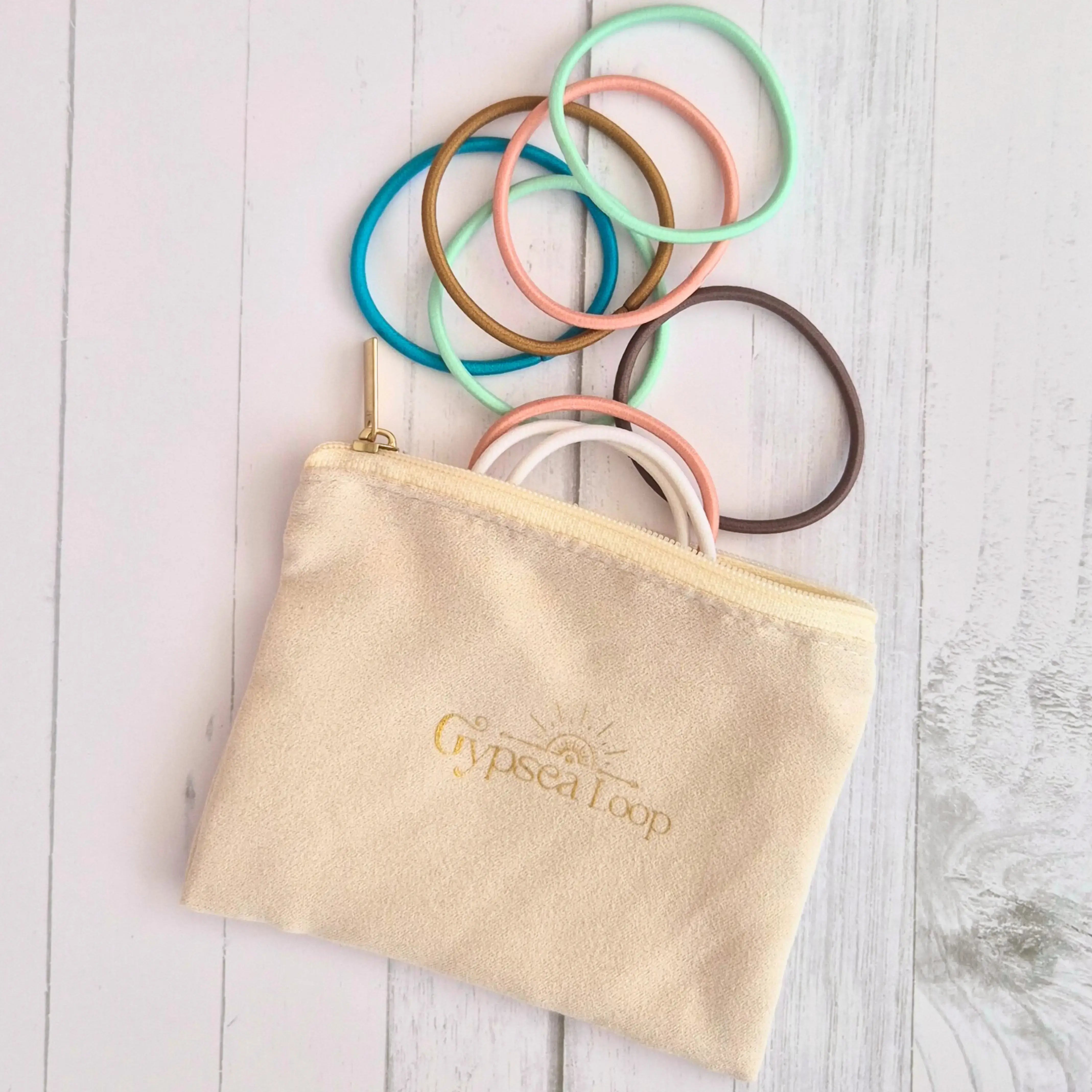 Gypsea Luxe Keep Case - Travel Jewellery Pouch, holds your hair tie elastics for you and you hair tie bangle.