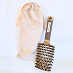 Gypsea Loop Luxe Detangle Brush with soft velvet carry bag