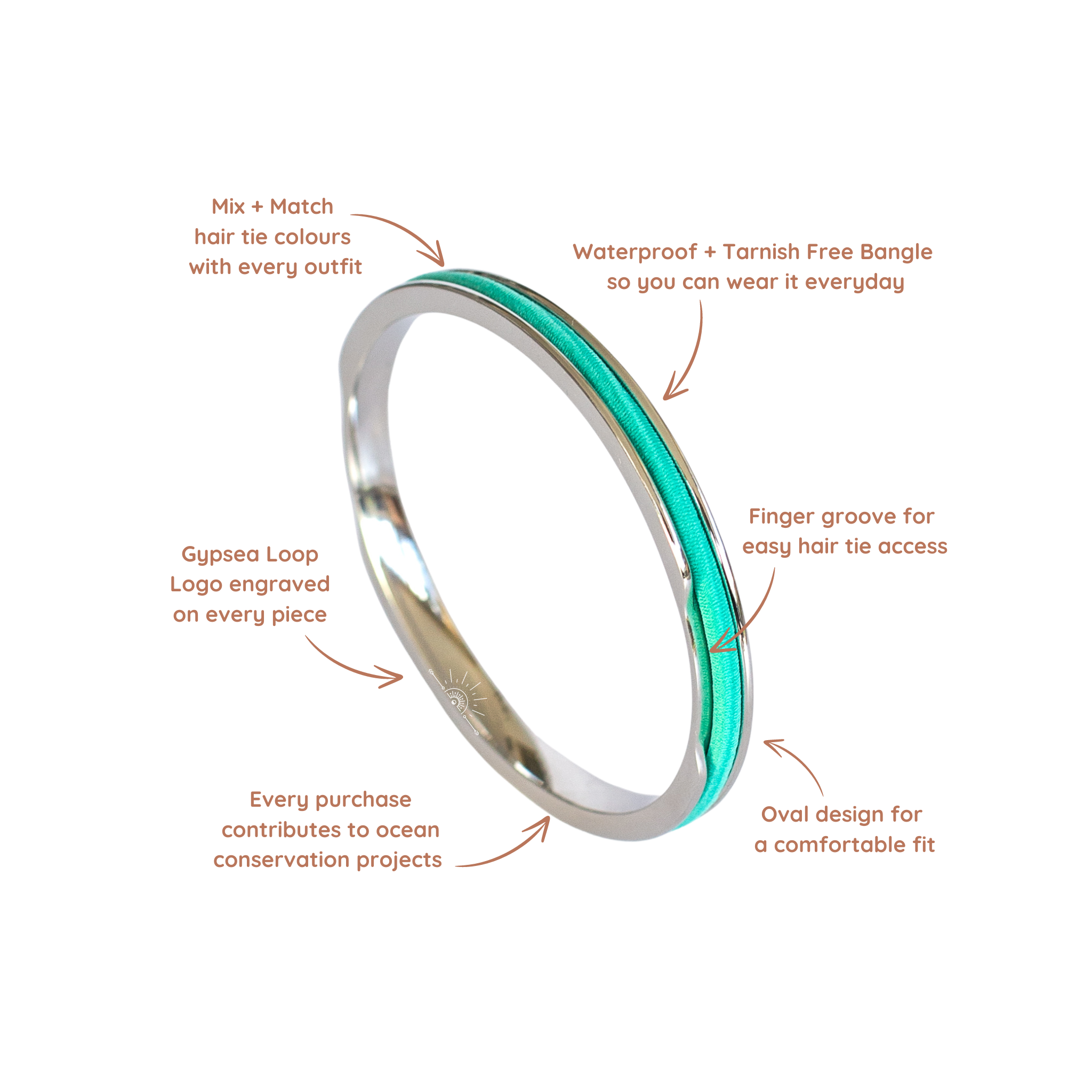 Gypsea Loop Bangle features 