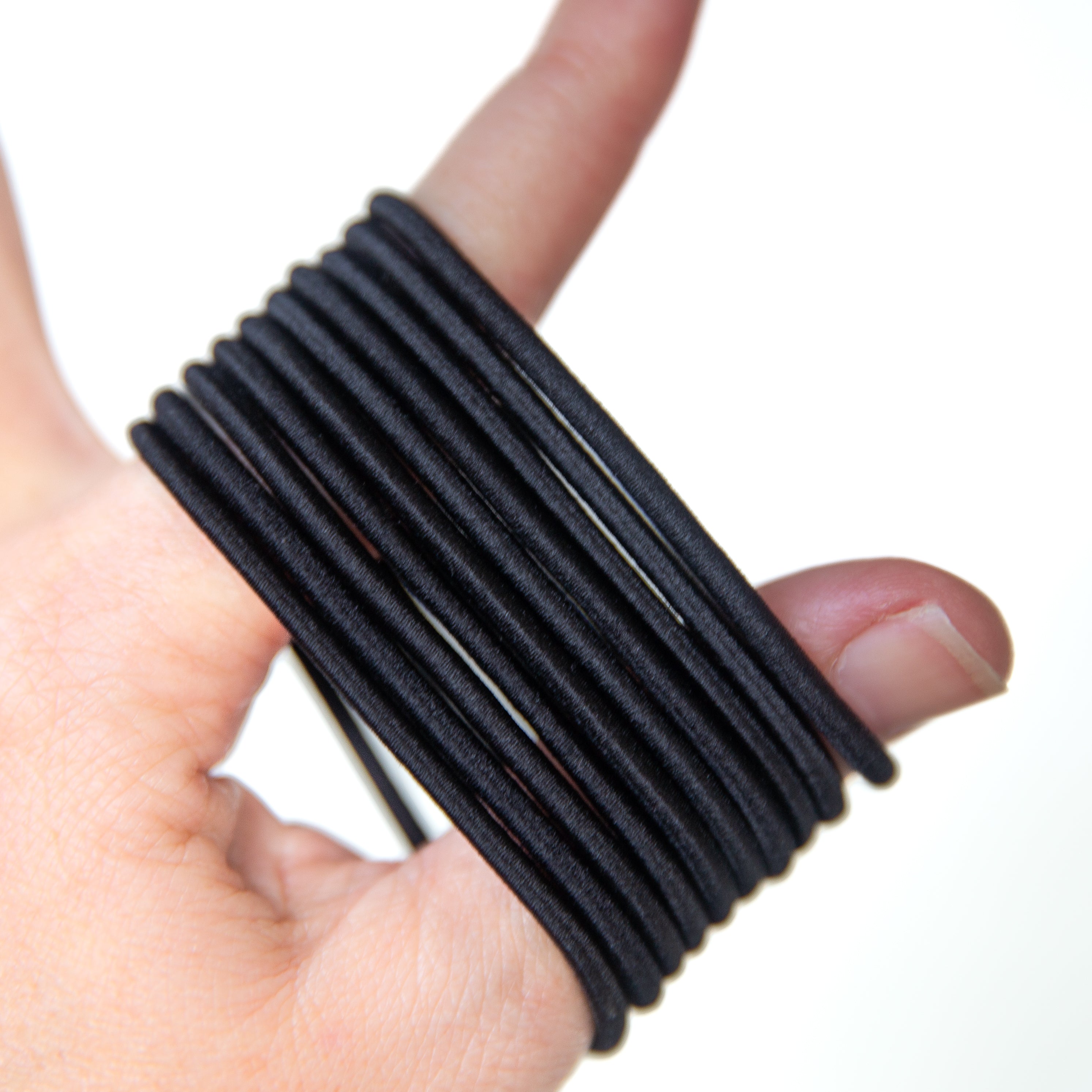 Black gypsea ties hair elastic 10 pk