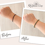 Before and After a  Gypsea Loop HairTie Bangle