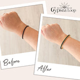 Before and After a  Gypsea Loop HairTie Bangle