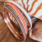 Rose Gold stack Gypsea loop Hair tie bangle 