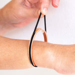 Rose Gold Gypsea loop Hair tie bangle black tie