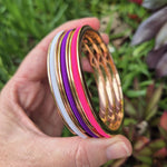 Rose Gold Gypsea loop Hair tie bangle stack