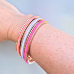 Rose Gold Hair tie bangle stack