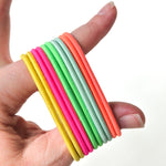 Fluro hair elastics for gypsea loop hair tie bangle 10 pack